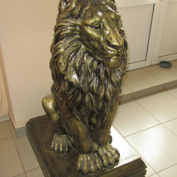 Γλυπτική με τίτλο "king of beasts" από Ольга, Αυθεντικά έργα τέχνης, Χύσιμο