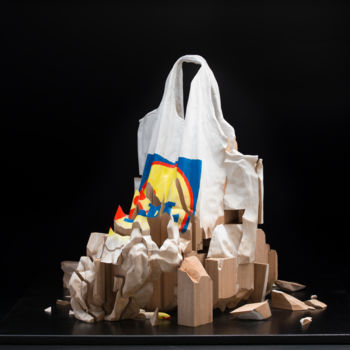 Скульптура под названием "Plastic Bang" - Bruno Geda, Подлинное произведение искусства, Дерево