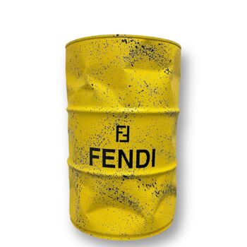 Escultura titulada "Baril Fendi" por Walid Sahraoui (Wally), Obra de arte original, Acrílico