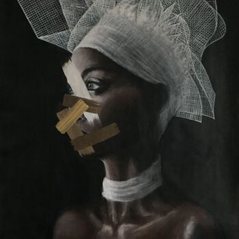 Peinture intitulée "Лучше помолчи" par Inga Kniazieva, Œuvre d'art originale, Acrylique