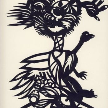 Gravures & estampes intitulée "Lida and the Swan" par Inga Torfadottir, Œuvre d'art originale