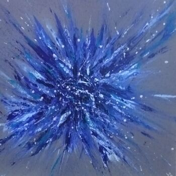 Painting titled "The Polar Star" by Inge Corremans, Original Artwork, Acrylic Mounted on Wood Stretcher frame
