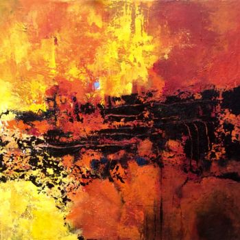 Pintura titulada "Der Himmel brennt" por Ingemalt, Obra de arte original, Acrílico