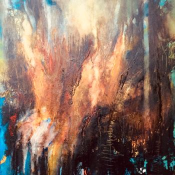 Painting titled "mystic fire" by Ingemalt, Original Artwork, Acrylic