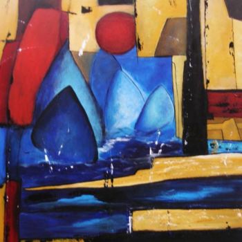 Schilderij getiteld "sailing II" door Ingemalt, Origineel Kunstwerk, Olie