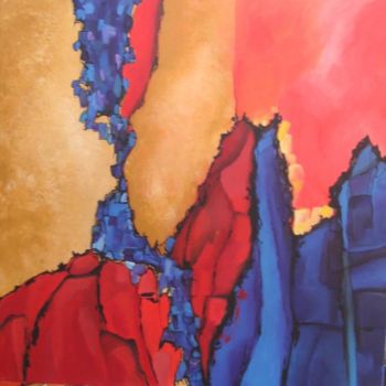 Painting titled "vor der Stadt II" by Ingemalt, Original Artwork, Oil