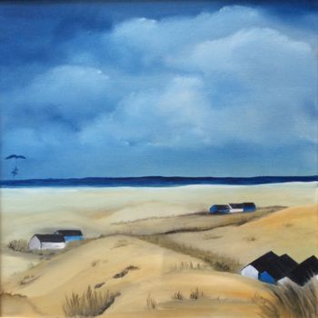 Schilderij getiteld "Ferien am Meer" door Ingemalt, Origineel Kunstwerk, Olie