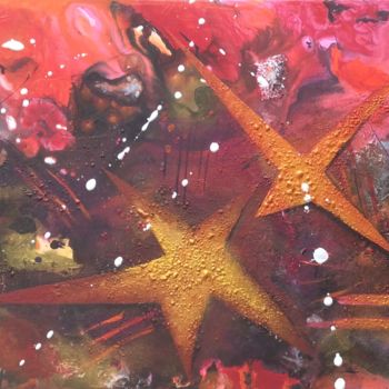 Painting titled "Stars" by Ingemalt, Original Artwork, Acrylic