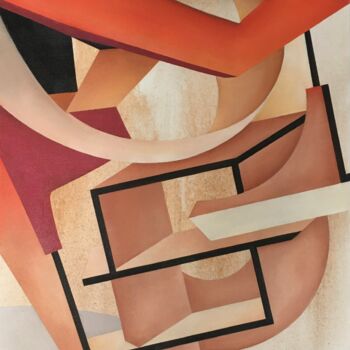 Malerei mit dem Titel "Sandscape: ‘Hangout’" von Inge Coolen, Original-Kunstwerk, Öl
