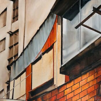 Pintura titulada "Windows" por Inge Coolen, Obra de arte original, Oleo