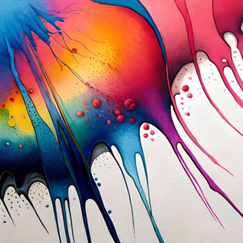Arts numériques intitulée "Life is Color" par Ingo Caun, Œuvre d'art originale, Image générée par l'IA