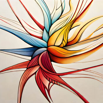 Цифровое искусство под названием "Colorstar" - Ingo Caun, Подлинное произведение искусства, Изображение, сгенерированное ИИ