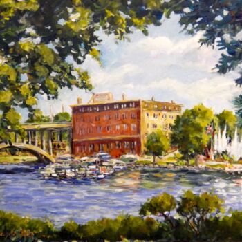 Painting titled "Revers Marina" by Ingrid Dohm, Original Artwork, Oil