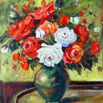 Pittura intitolato "Roses II" da Ingrid Dohm, Opera d'arte originale, Acrilico