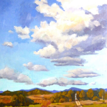 Pittura intitolato "Meandering Clouds" da Ingrid Dohm, Opera d'arte originale, Acrilico