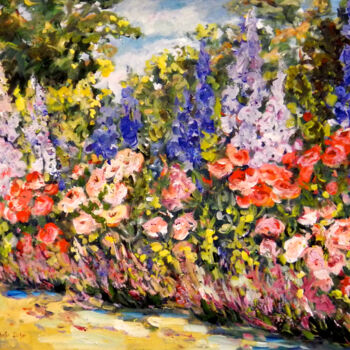 Painting titled "Garden Explosion" by Ingrid Dohm, Original Artwork, Acrylic