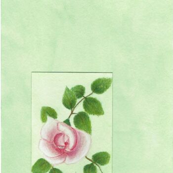 Peinture intitulée "Eine Rose schön" par Ingrid Edith Wekel, Œuvre d'art originale, Pastel