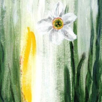 "Narcissus poeticus-…" başlıklı Tablo Ingrid Edith Wekel tarafından, Orijinal sanat, Akrilik