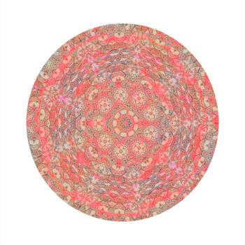 Digitale Kunst mit dem Titel "Rosace-fleur" von Ingrid Johann, Original-Kunstwerk