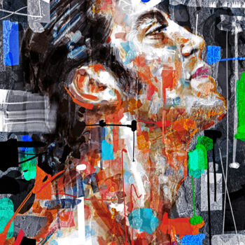 Arte digital titulada "Javier Bardem" por Iñigo Urbina, Obra de arte original, Pintura Digital