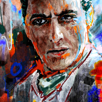 Arte digitale intitolato "Al Pacino "the youn…" da Iñigo Urbina, Opera d'arte originale, Pittura digitale