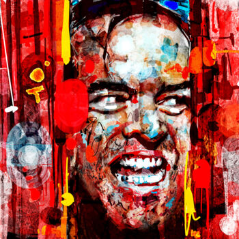 Digital Arts titled "Jack Nicholson" by Iñigo Urbina, Original Artwork, Digital Painting