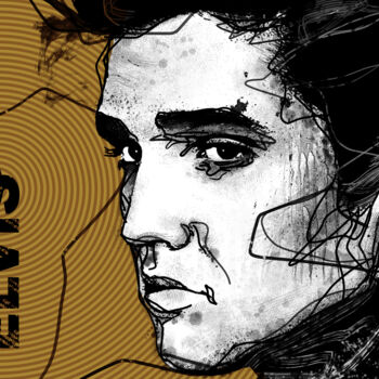 Arte digital titulada "Elvis" por Iñigo Urbina, Obra de arte original, Pintura Digital