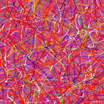 Digital Arts titled "Abstracto 6" by Iñigo Urbina, Original Artwork, Digital Painting