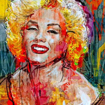 数字艺术 标题为“Marilyn” 由Iñigo Urbina, 原创艺术品, 数字油画