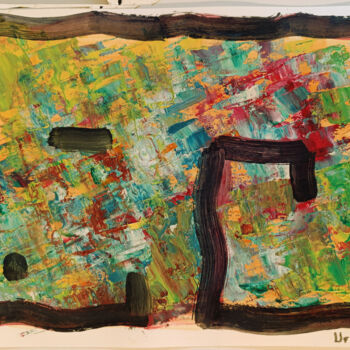 Pintura titulada "abstracción 9" por Iñigo Urbina, Obra de arte original, Oleo
