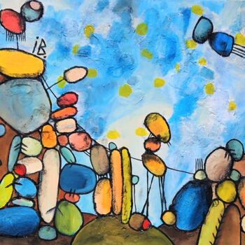 Painting titled "These stones are ma…" by Inke Bemelmans, Original Artwork, Acrylic
