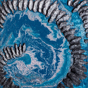Schilderij getiteld "Coral Reef" door Inna Granat, Origineel Kunstwerk, Acryl