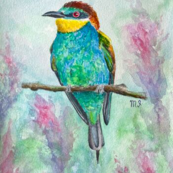 제목이 "Watercolor bird pai…"인 미술작품 Inna Martynenko로, 원작, 수채화