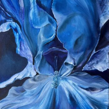 Painting titled "Feeling Blue" by Inna Sumina, Original Artwork, Oil