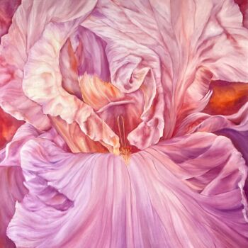 Peinture intitulée "Pink Powder" par Inna Sumina, Œuvre d'art originale, Huile