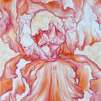 Pittura intitolato "Orange Sky" da Inna Sumina, Opera d'arte originale, Olio