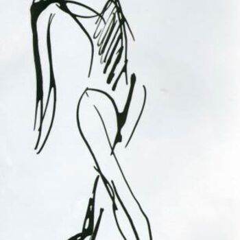 Dessin intitulée "Danseuse 1" par Inna Skliarevskaia, Œuvre d'art originale