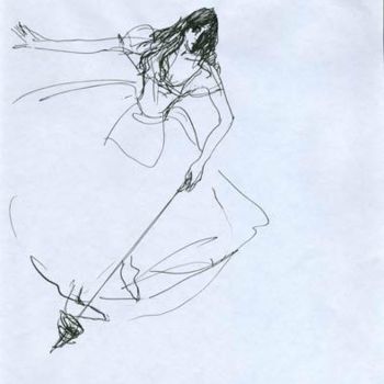 Drawing titled "Giselle, scene de l…" by Inna Skliarevskaia, Original Artwork