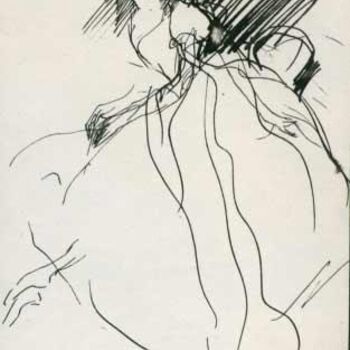 Drawing titled "danseuse assise jup…" by Inna Skliarevskaia, Original Artwork