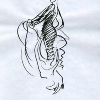 Drawing titled "Flamenco 9" by Inna Skliarevskaia, Original Artwork