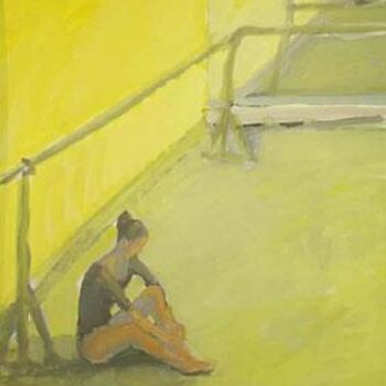 Painting titled "Danseuse assise. Lu…" by Inna Skliarevskaia, Original Artwork