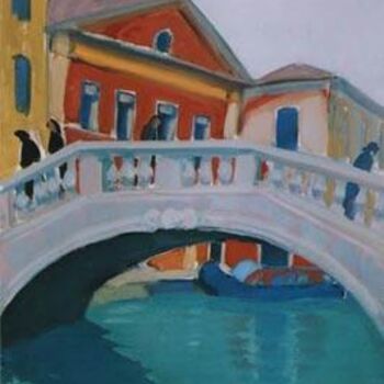 Pintura intitulada "Venezia. Pont de ma…" por Inna Skliarevskaia, Obras de arte originais, Óleo