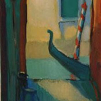 Painting titled "Venezia. Gondola. L…" by Inna Skliarevskaia, Original Artwork, Other