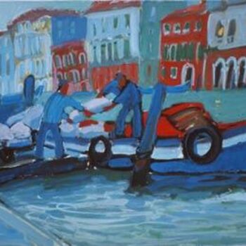 Painting titled "Venezia. Barque 2" by Inna Skliarevskaia, Original Artwork, Oil