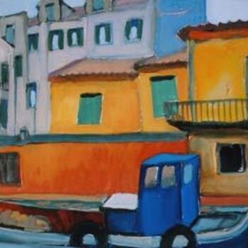 Painting titled "Venezia. Maison jau…" by Inna Skliarevskaia, Original Artwork