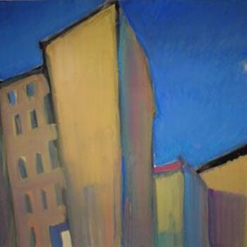 Peinture intitulée "Berlin.Ciel bleu" par Inna Skliarevskaia, Œuvre d'art originale