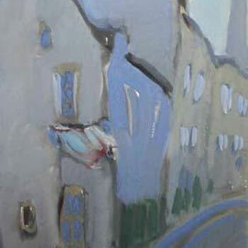 Painting titled "La rue. On seche la…" by Inna Skliarevskaia, Original Artwork