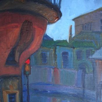 Painting titled "Le balcon. La pluie." by Inna Skliarevskaia, Original Artwork