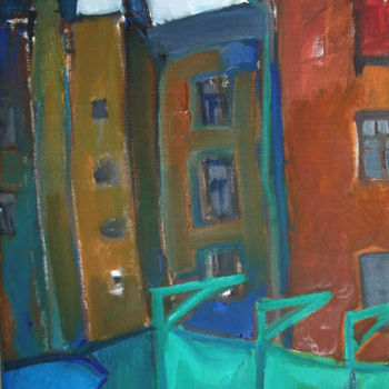 Painting titled "La maison a démolir." by Inna Skliarevskaia, Original Artwork