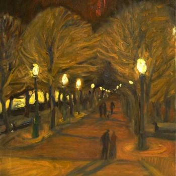 Painting titled "La promenade sur le…" by Inna Skliarevskaia, Original Artwork